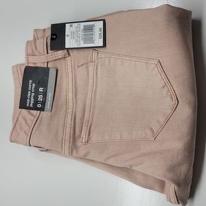 New! Mossimo Mid Rise Jegging Crop Pink Jeans 0R